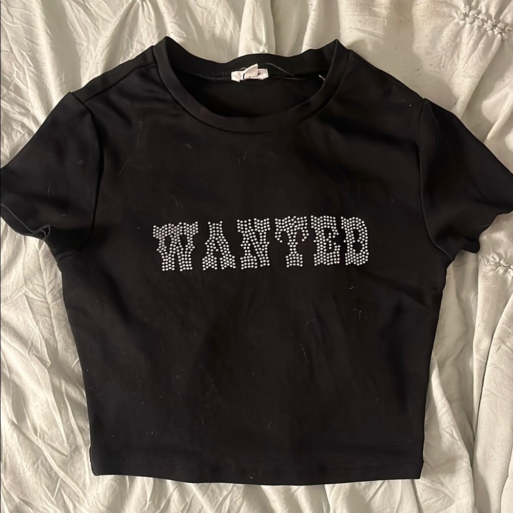 Garage Black 'Wanted' T-Shirt